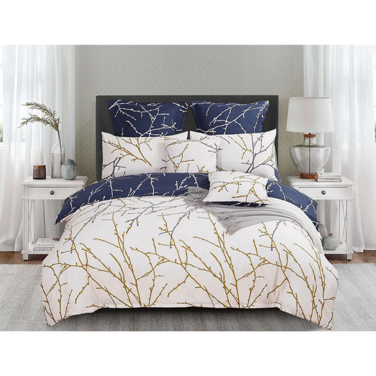 Quilt/Duvet Cover Set Tree Reversible Super King Size Bed