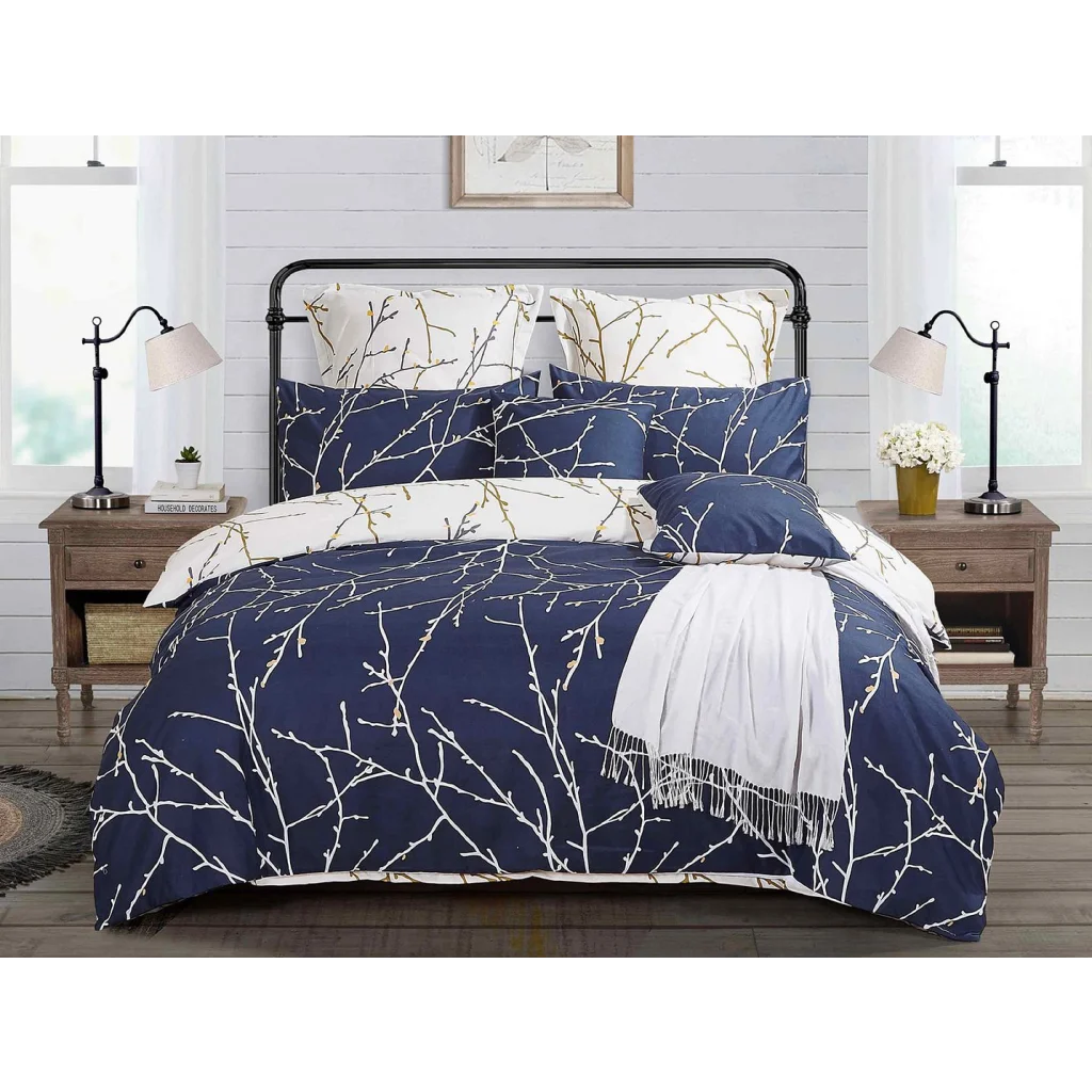 Quilt/Duvet Cover Set Tree Reversible Super King Size Bed