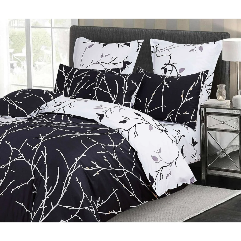 Quilt/Duvet Cover Set Tree Reversible Super King Size Bed
