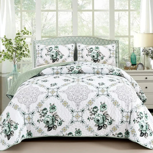 Quilted Bedspread & Pillowcases Set - Exquisite Touch