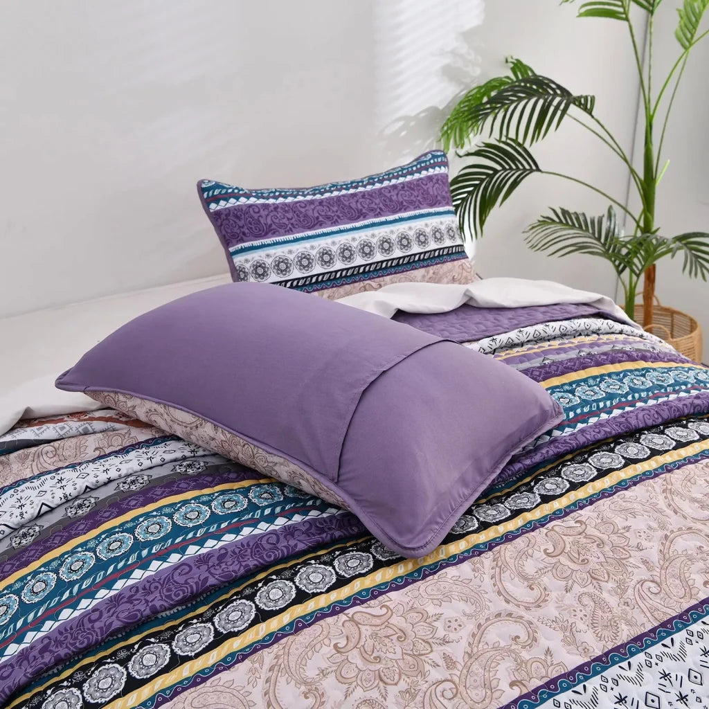 Quilted Bedspread & Pillowcases Set - Hygge Embrace Cozy