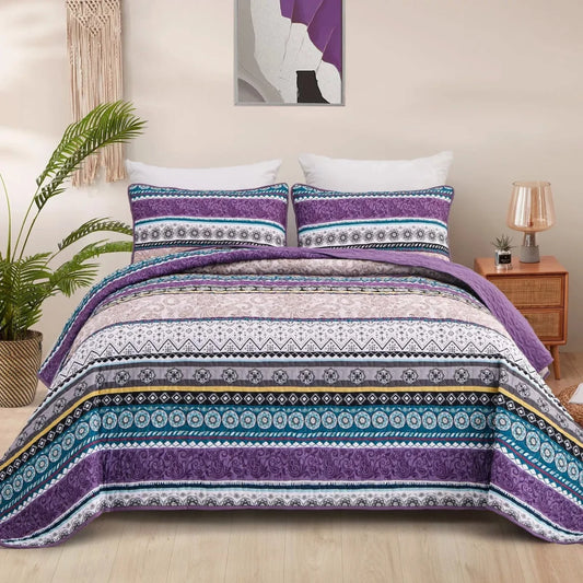 Quilted Bedspread & Pillowcases Set - Hygge Embrace Cozy
