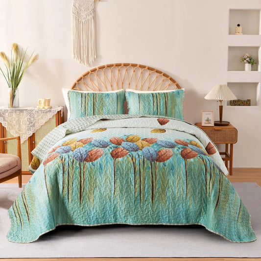 Quilted Bedspread & Pillowcases Set - Majestic Sleep