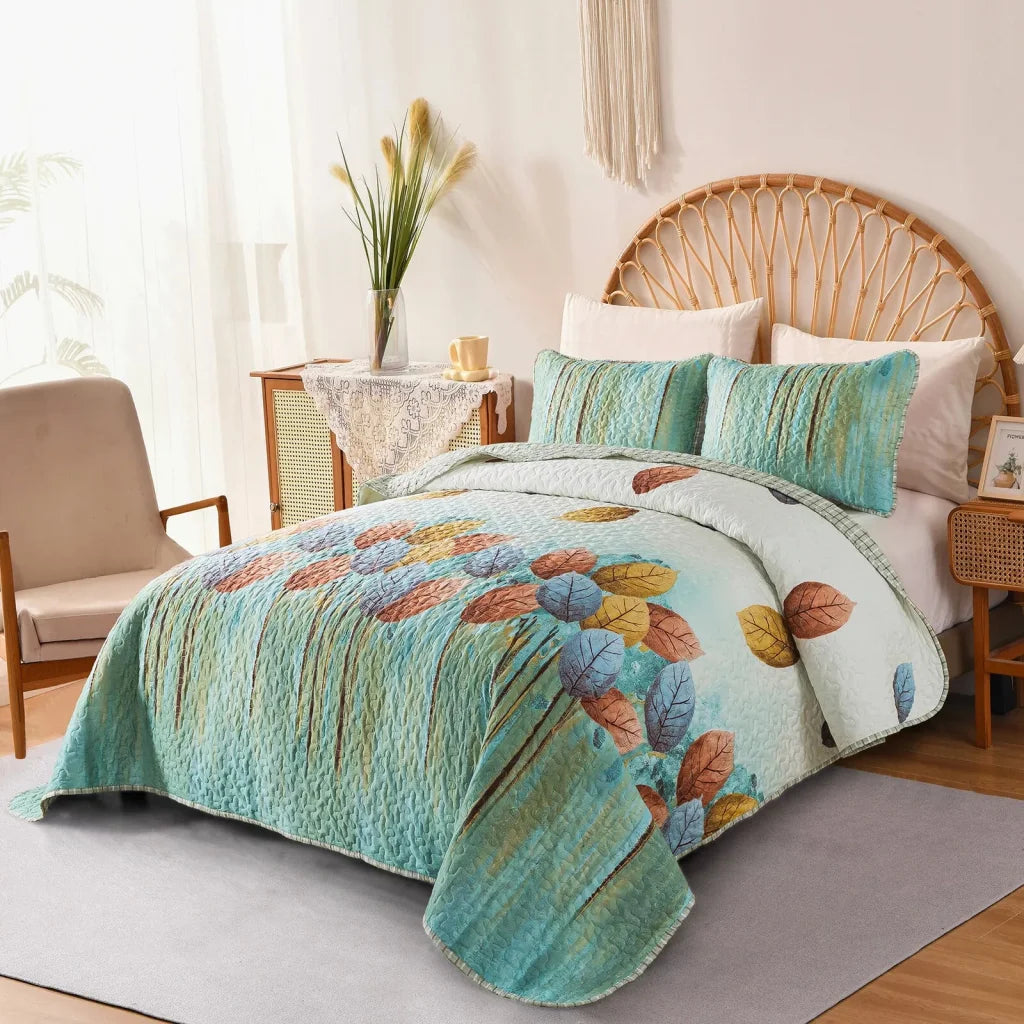 Quilted Bedspread & Pillowcases Set - Majestic Sleep