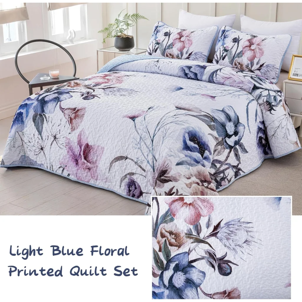 Quilted Bedspread & Pillowcases Set - Venerable Classic &