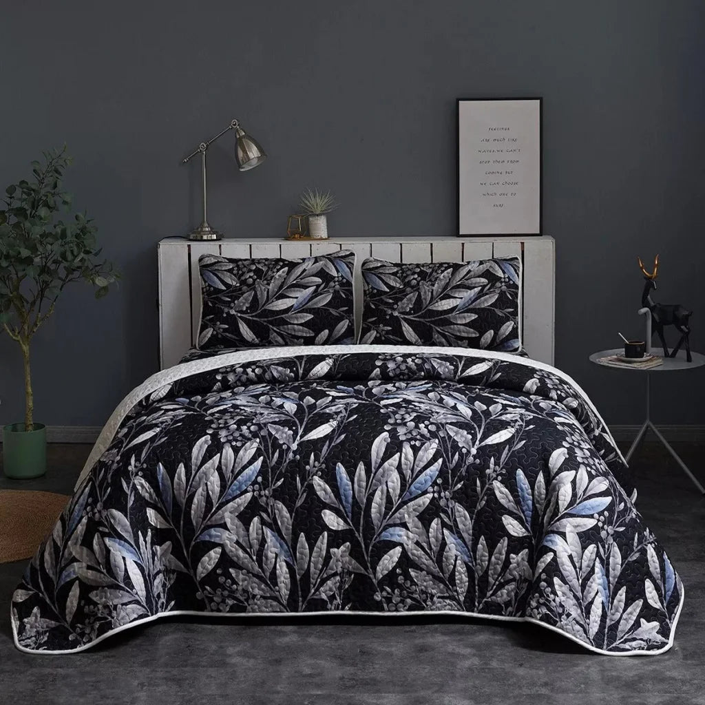 Quilted Bedspread & Pillowcases Set - Whimsical Add Fun