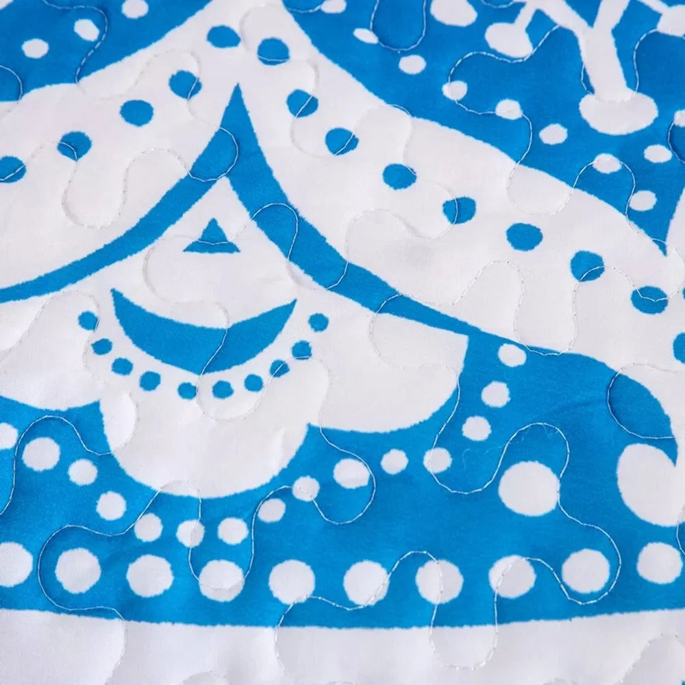 Quilted Bedspread & Pillowcases Set - Xciting Add Some Fun