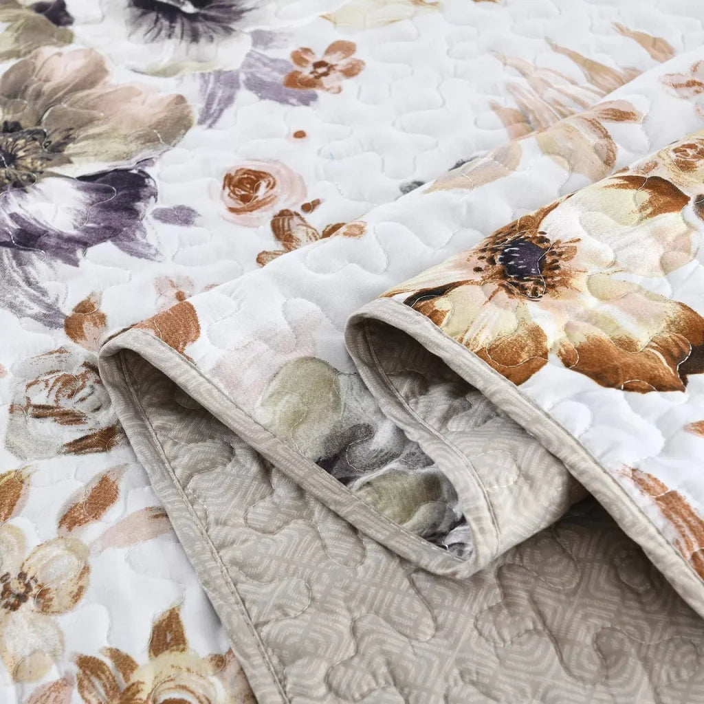 Quilted Bedspread & Pillowcases Set - Zen Find Your Inner