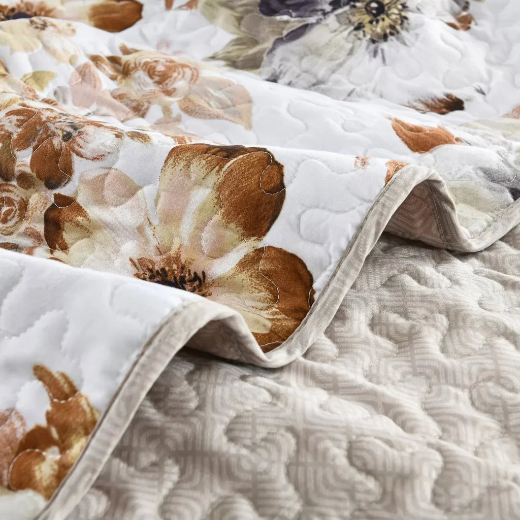 Quilted Bedspread & Pillowcases Set - Zen Find Your Inner
