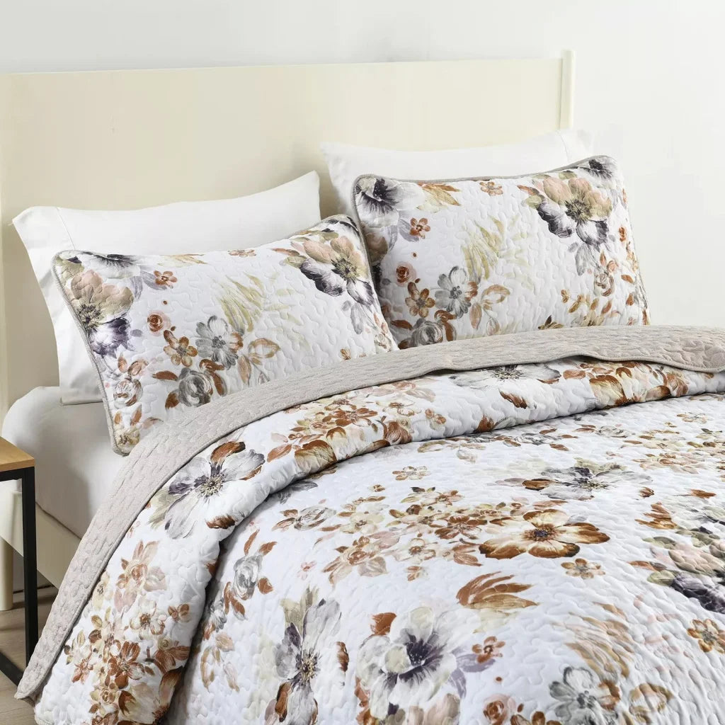 Quilted Bedspread & Pillowcases Set - Zen Find Your Inner