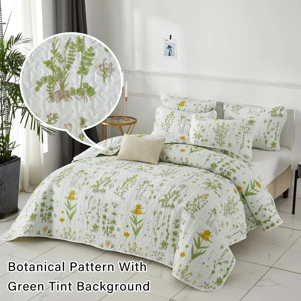 Quilted Coverlet & Pillowcases Set - Artistic Unleash