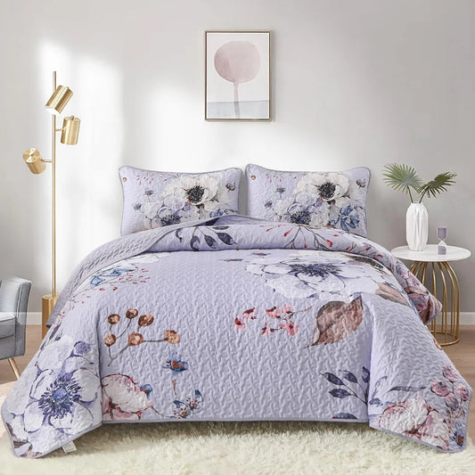 Quilted Coverlet & Pillowcases Set - Beautiful Comfortable