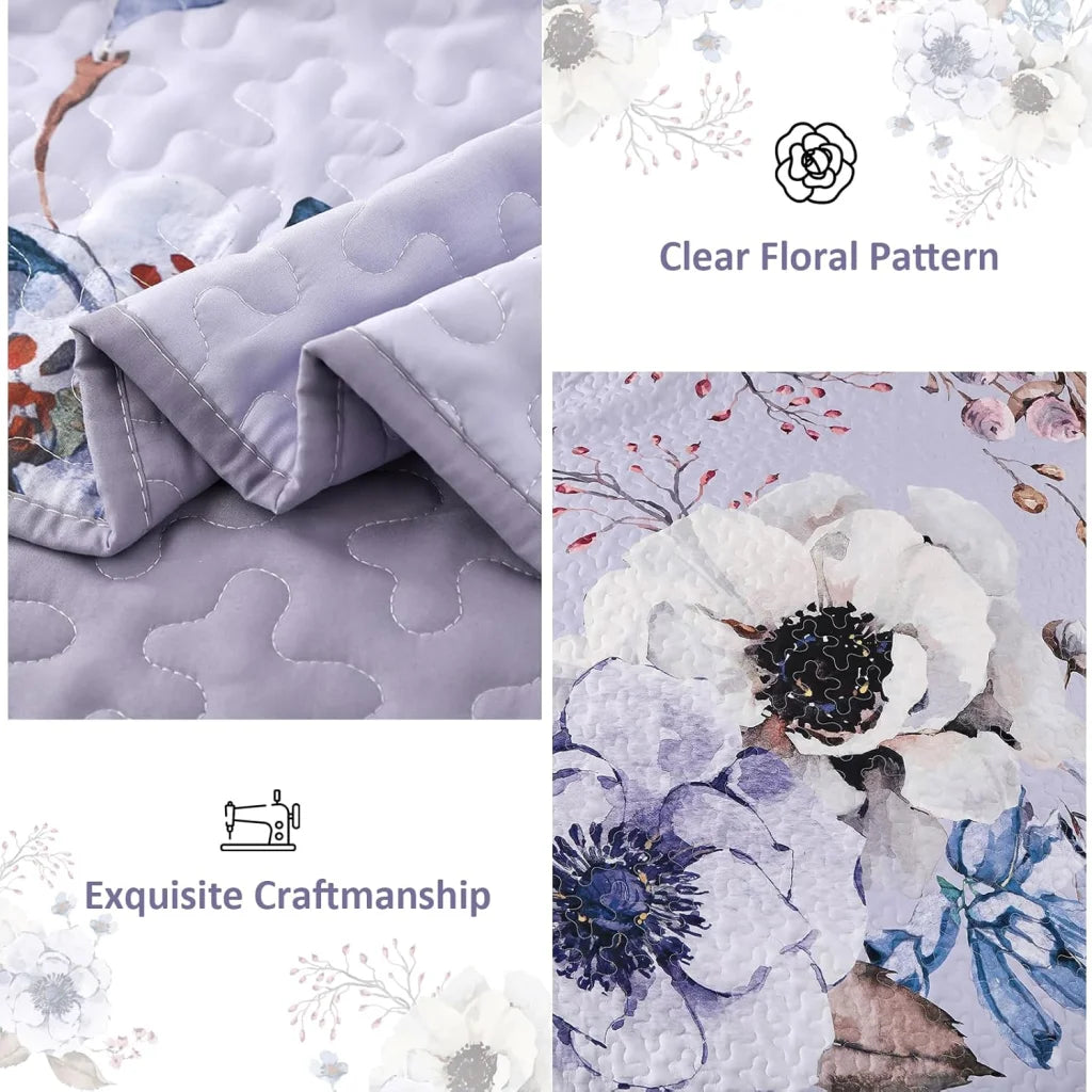 Quilted Coverlet & Pillowcases Set - Beautiful Comfortable