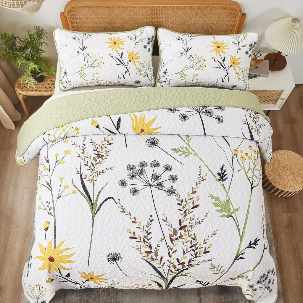 Quilted Coverlet & Pillowcases Set - Decorative Elevate