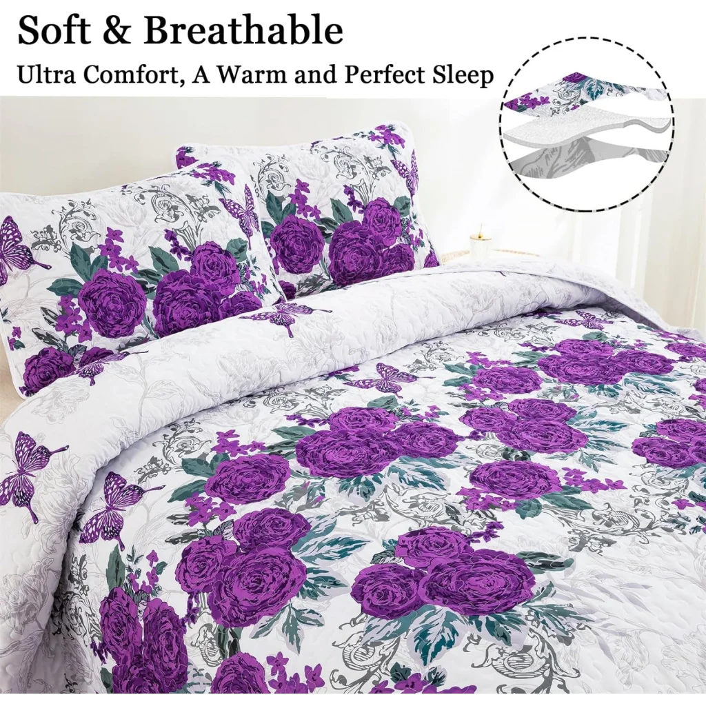 Quilted Coverlet & Pillowcases Set - Eclectic Add Unique