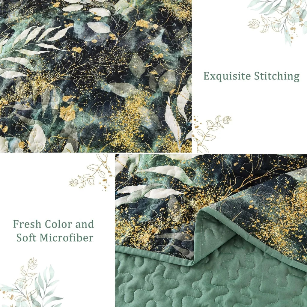 Quilted Coverlet & Pillowcases Set - Lush Soft & Cozy Feel