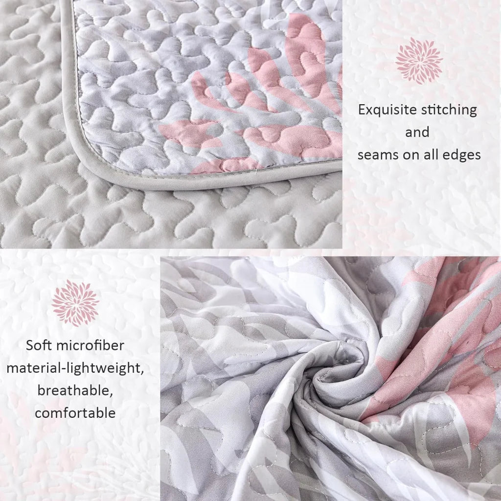 Quilted Coverlet & Pillowcases Set - Mosaic Unique