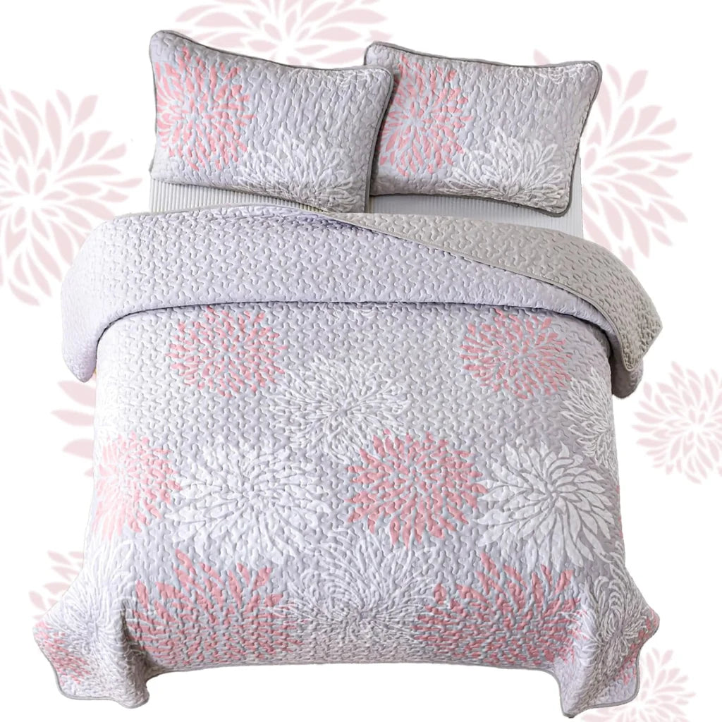 Quilted Coverlet & Pillowcases Set - Mosaic Unique