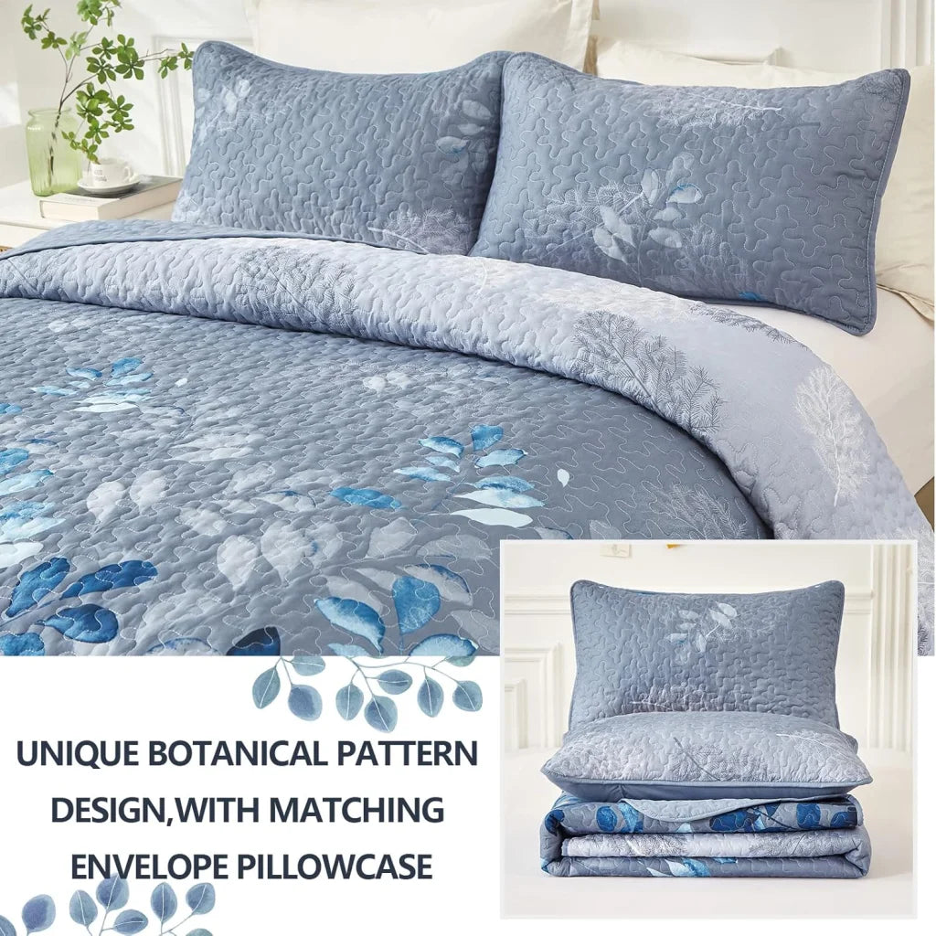 Quilted Coverlet & Pillowcases Set - Nostalgic Classic &