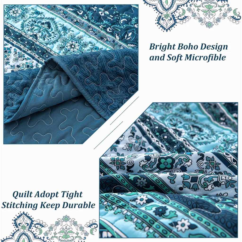 Quilted Coverlet & Pillowcases Set - Opalescent Shimmering