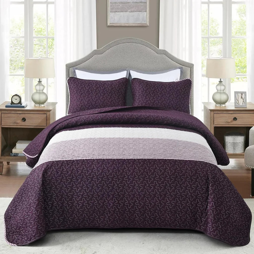 Quilted Coverlet & Pillowcases Set - Radiant Brighten