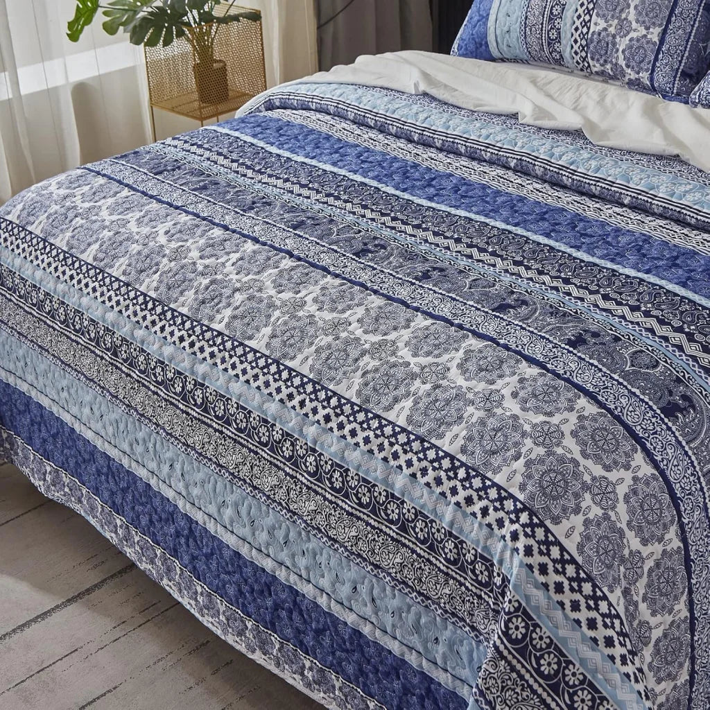Quilted Coverlet & Pillowcases Set - Sophisticated Timeless