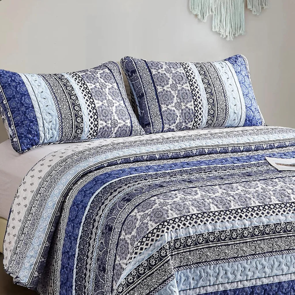 Quilted Coverlet & Pillowcases Set - Sophisticated Timeless