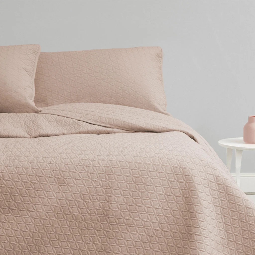 Quilted Coverlet Set Queen/King - Ardor Chloe Powder Pink