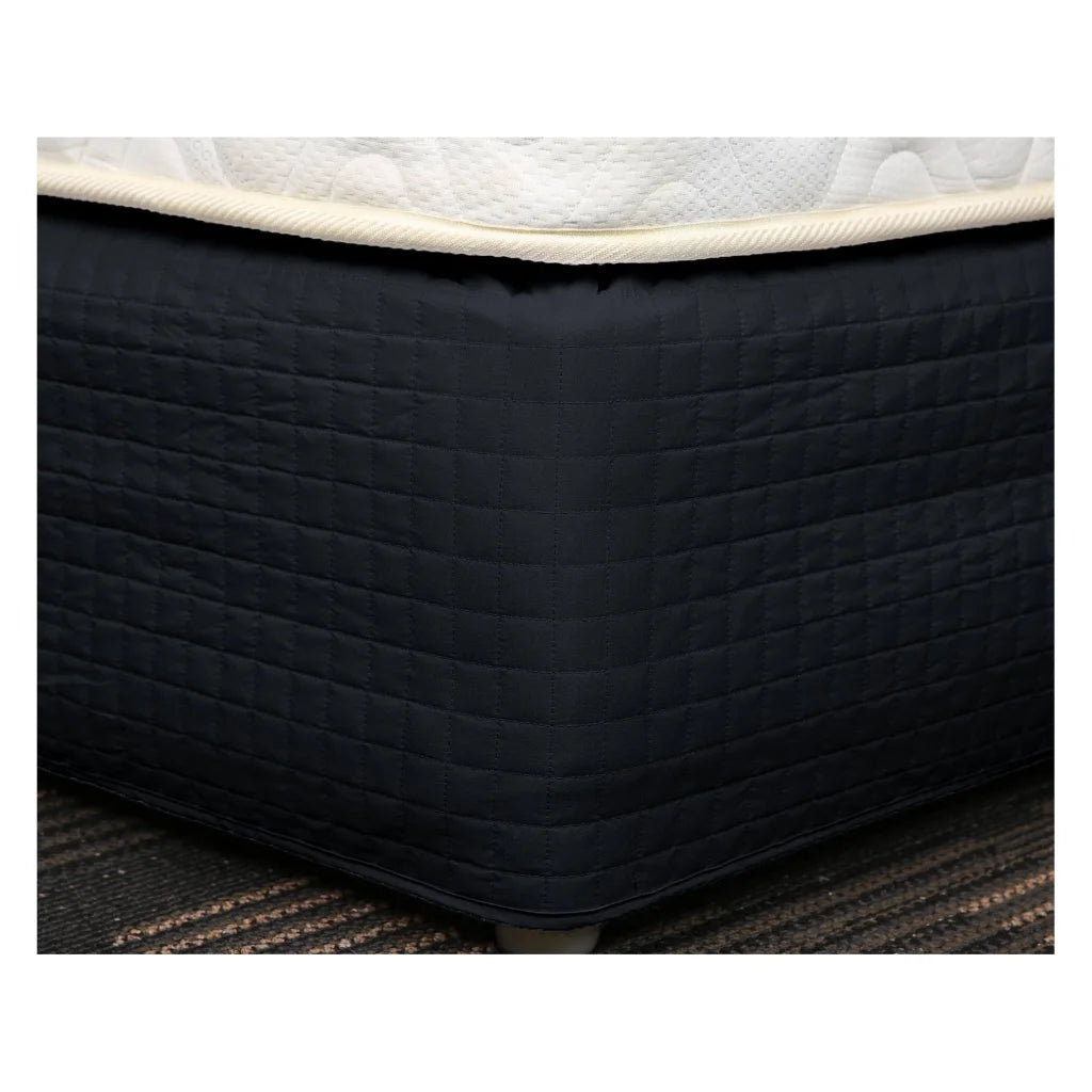 Quilted Valance Easy Fit - Black Single - Home & Garden