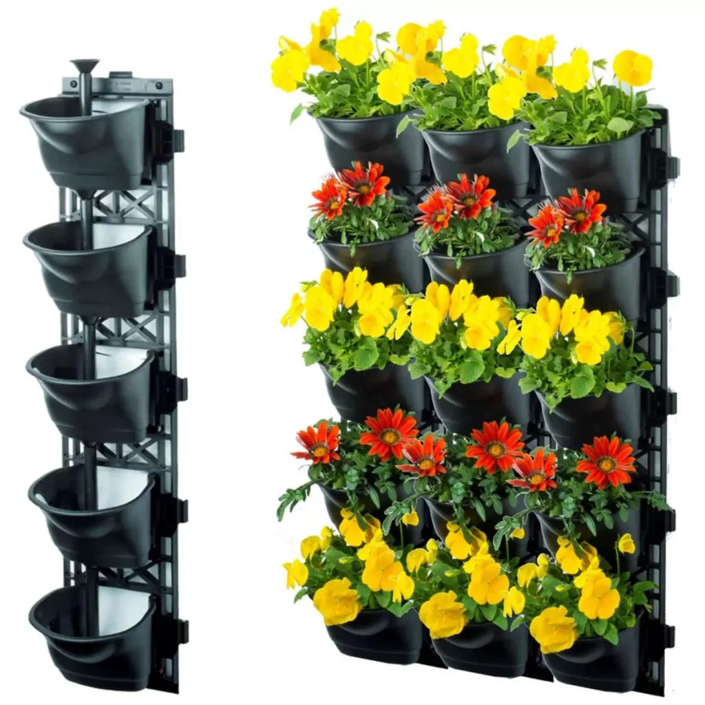 Quint vertical garden with 3 frames and 15 pots - Home &