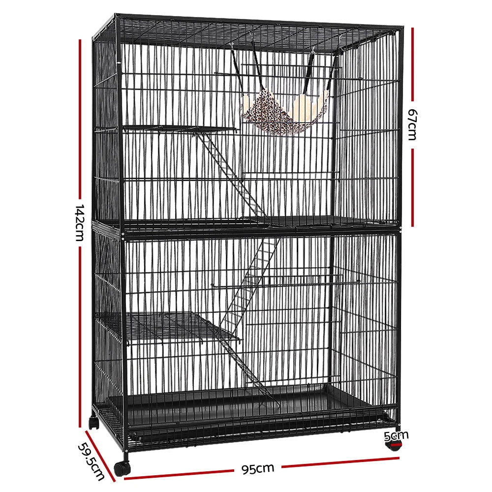 Rabbit Cage 4 Level Pet Hutch Bird Ferret Parrot Aviary Cat