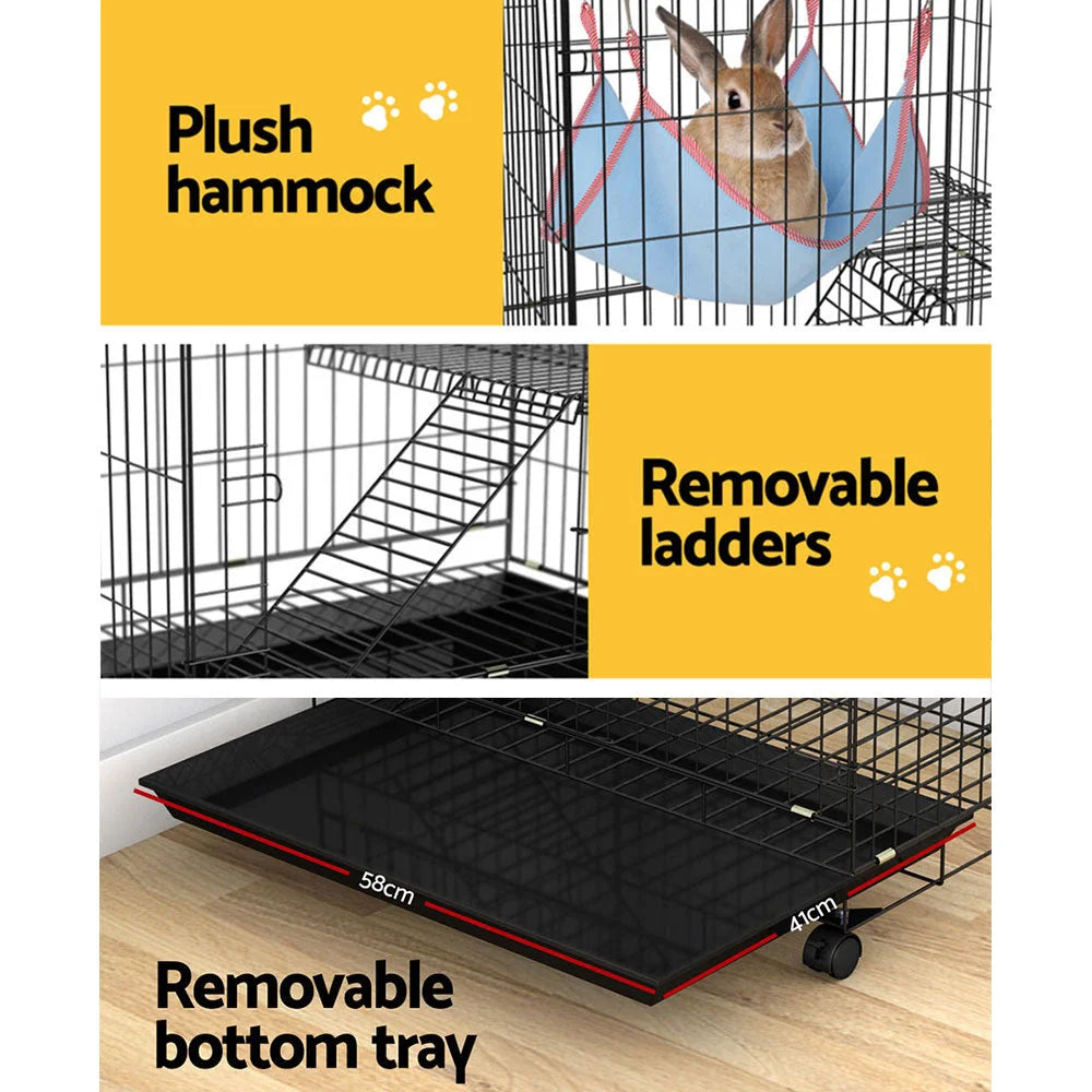 Rabbit Cage Indoor Guinea Pig Ferret 100cm Hutch 3 Level