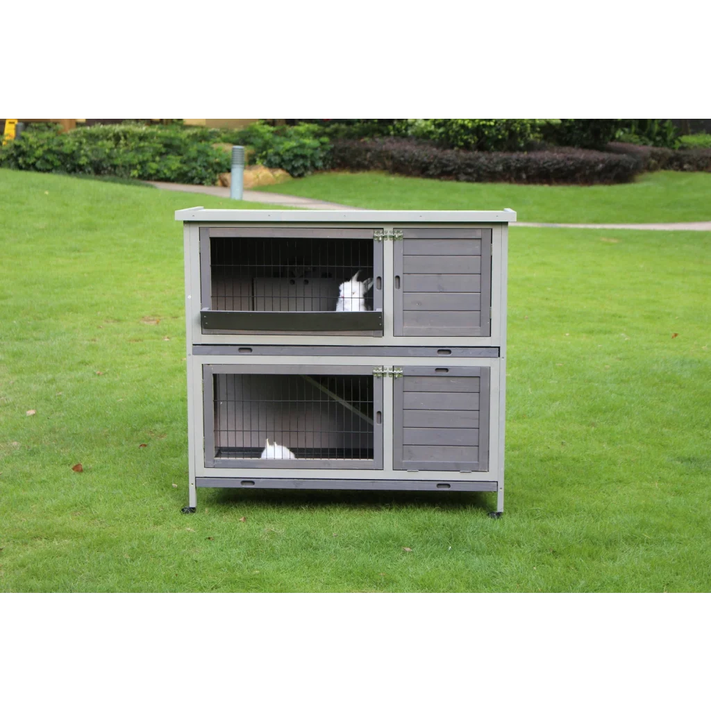 Rabbit Hutch 110cm XL Double Storey Guinea Pig Ferret Cat