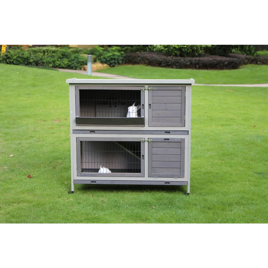 Rabbit Hutch 110cm XL Double Storey Guinea Pig Ferret Cat