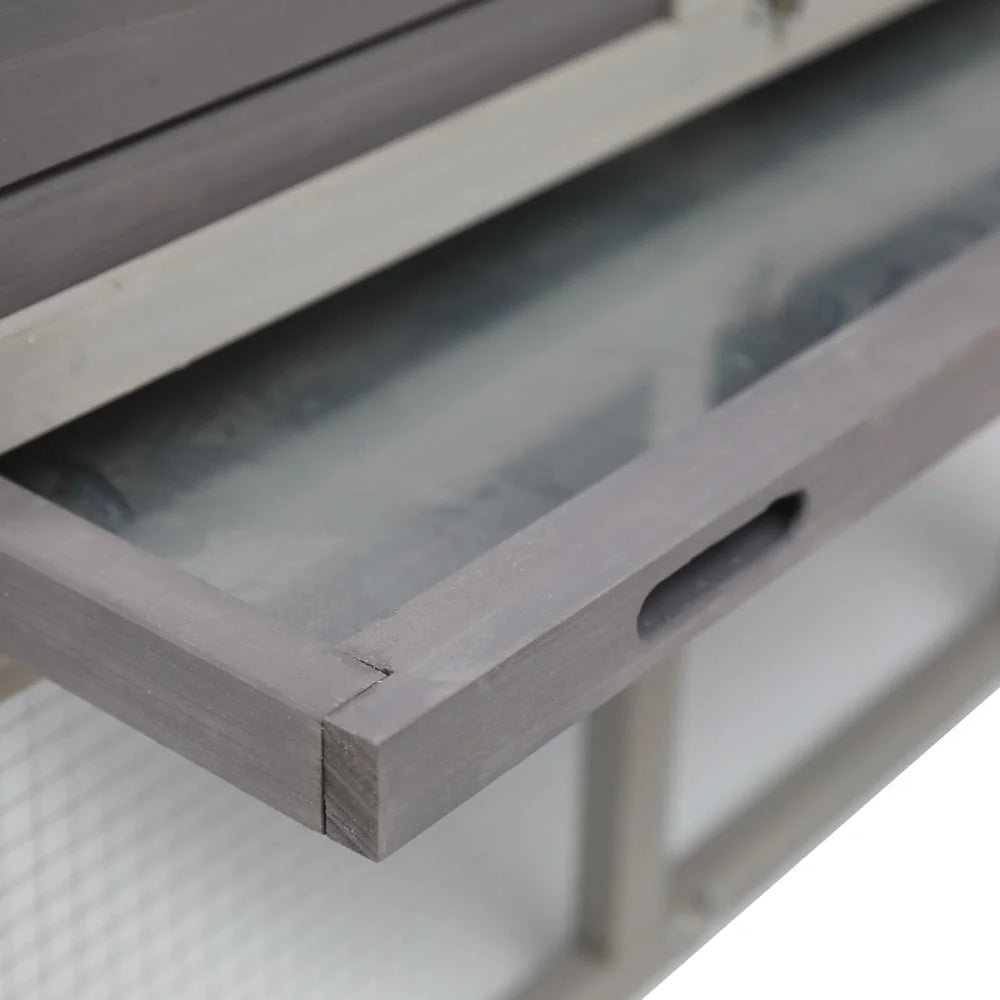 Rabbit Hutch 148cm Quail Run Wooden Cage Guinea Pig House