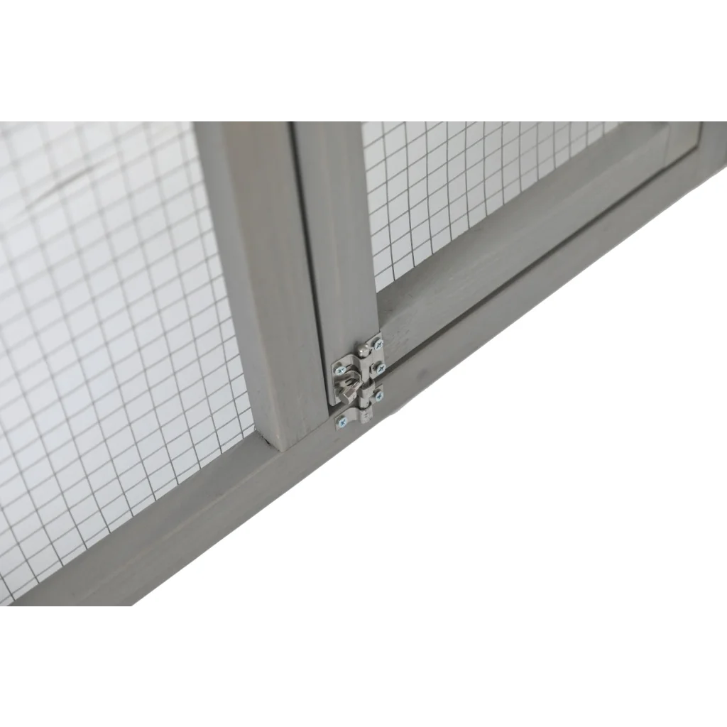 Rabbit Hutch 148cm Quail Run Wooden Cage Guinea Pig House