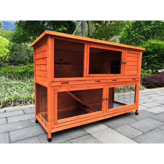 Rabbit Hutch 150cm XXL Double Storey Guinea Pig Ferret Cage