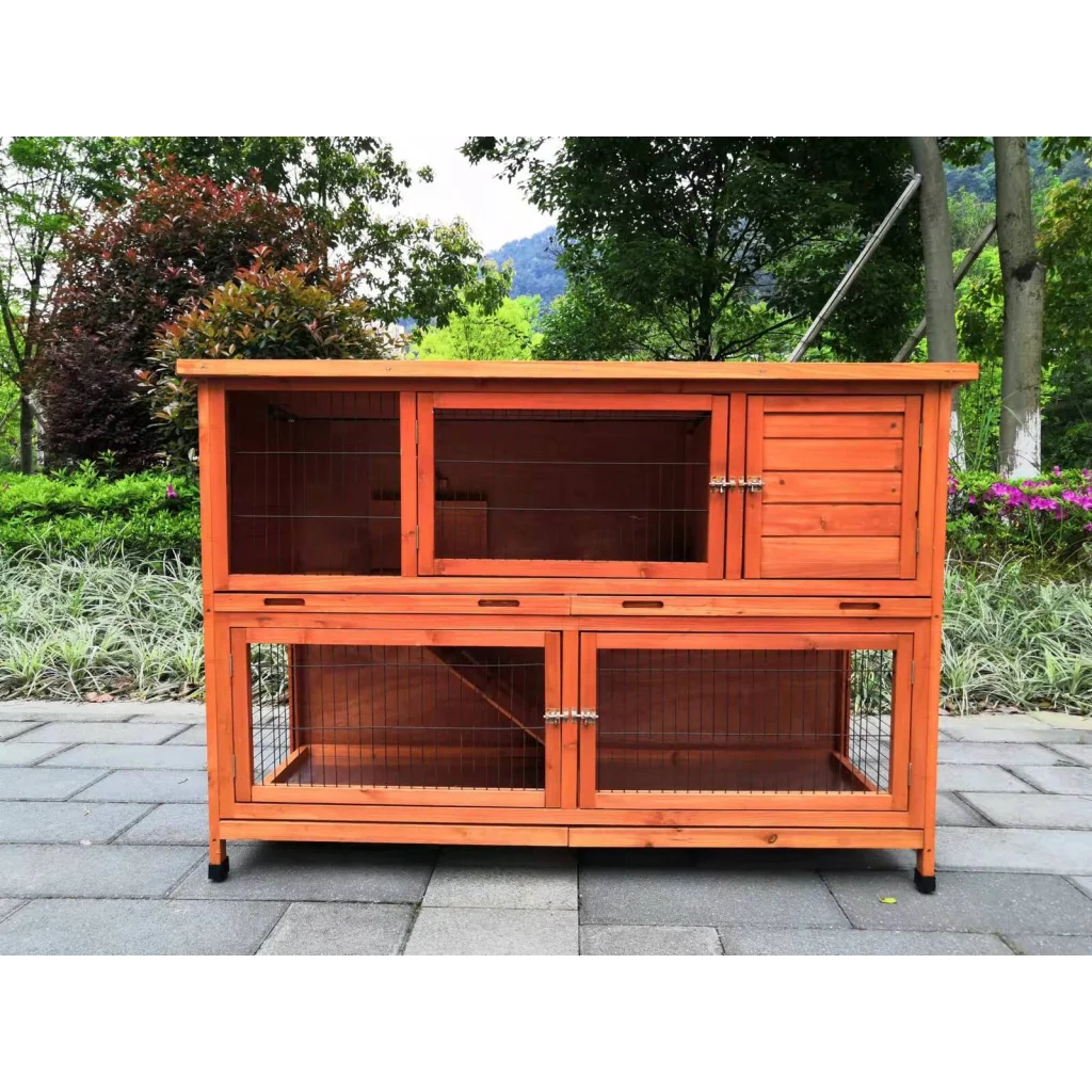 Rabbit Hutch 150cm XXL Double Storey Guinea Pig Ferret Cage