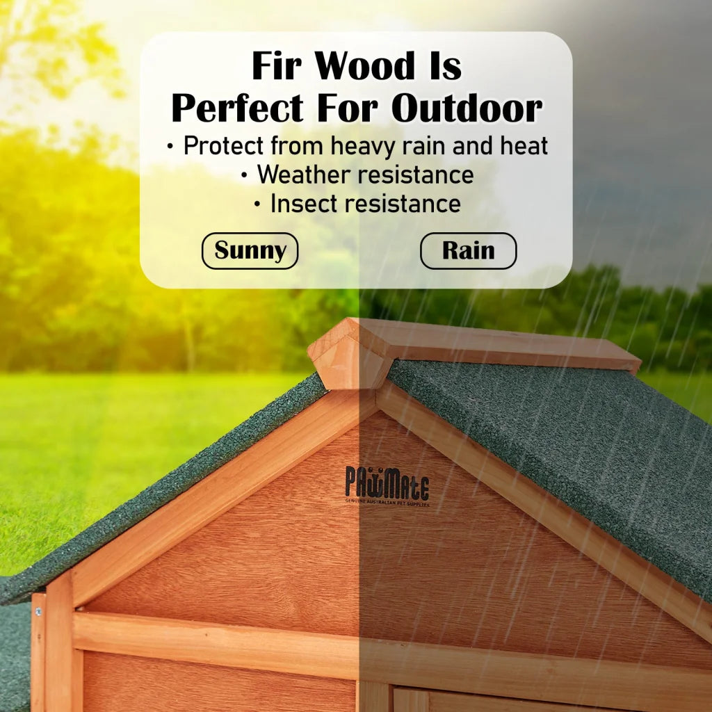 Rabbit Hutch Chicken Coop 204 x 45 x 85cm 2-Storey Cage