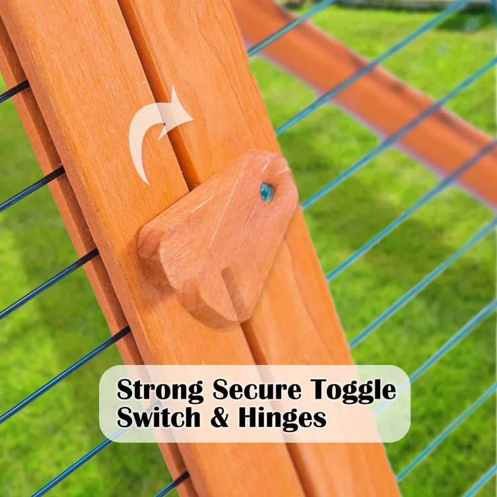 Rabbit Hutch Chicken Coop Triangle Cage Run 118 x 50 x 45cm