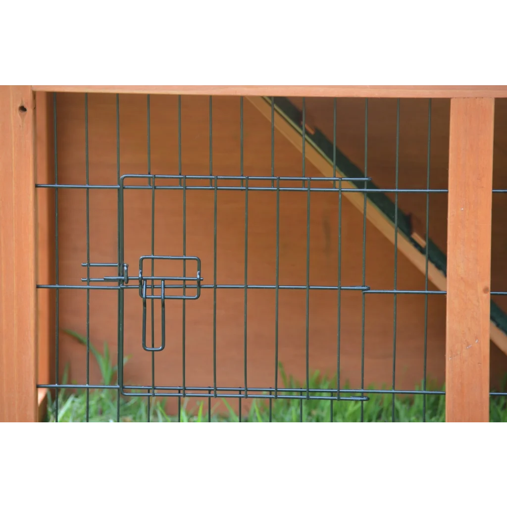 Rabbit Hutch Double Storey Guinea Pig Ferret Cage with Pull