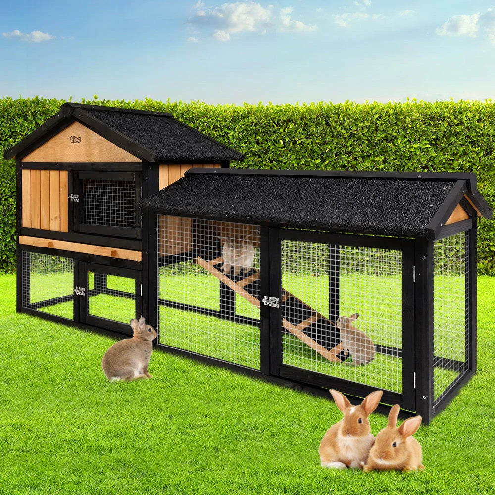 Rabbit Hutch Hutches Large Metal Run Wooden Cage Outdoor