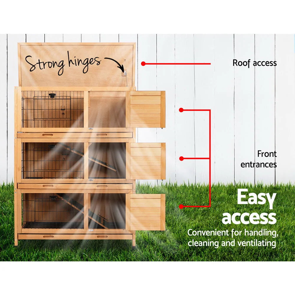 Rabbit Hutch Hutches Large Metal Run Wooden Cage Outdoor