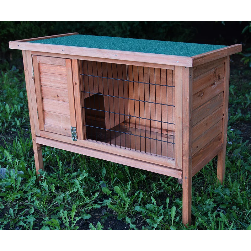 Rabbit Hutch Single Wooden Pet Guinea Pig Cage