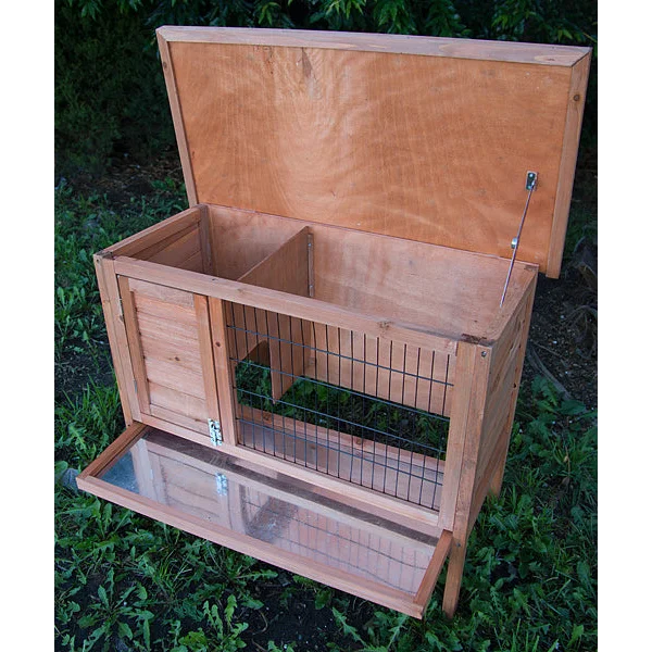 Rabbit Hutch Single Wooden Pet Guinea Pig Cage