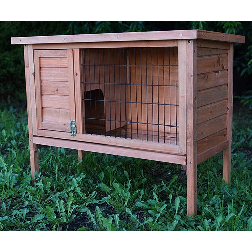 Rabbit Hutch Single Wooden Pet Guinea Pig Cage