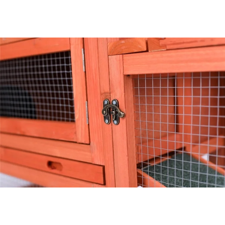 Rabbit Hutch Wooden Cage with Metal Run Guinea Pig Cage