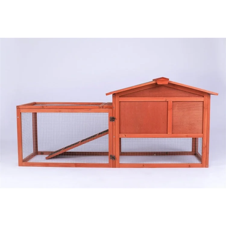 Rabbit Hutch Wooden Cage with Metal Run Guinea Pig Cage