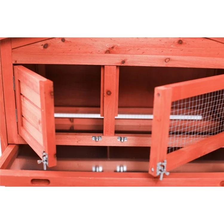 Rabbit Hutch Wooden Cage with Metal Run Guinea Pig Cage