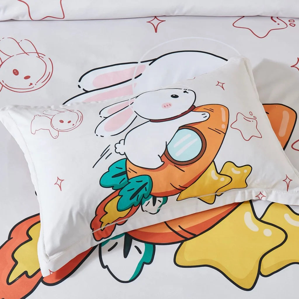 Rabbit Kids Quilt Cover Set - Single Size - Home & Garden